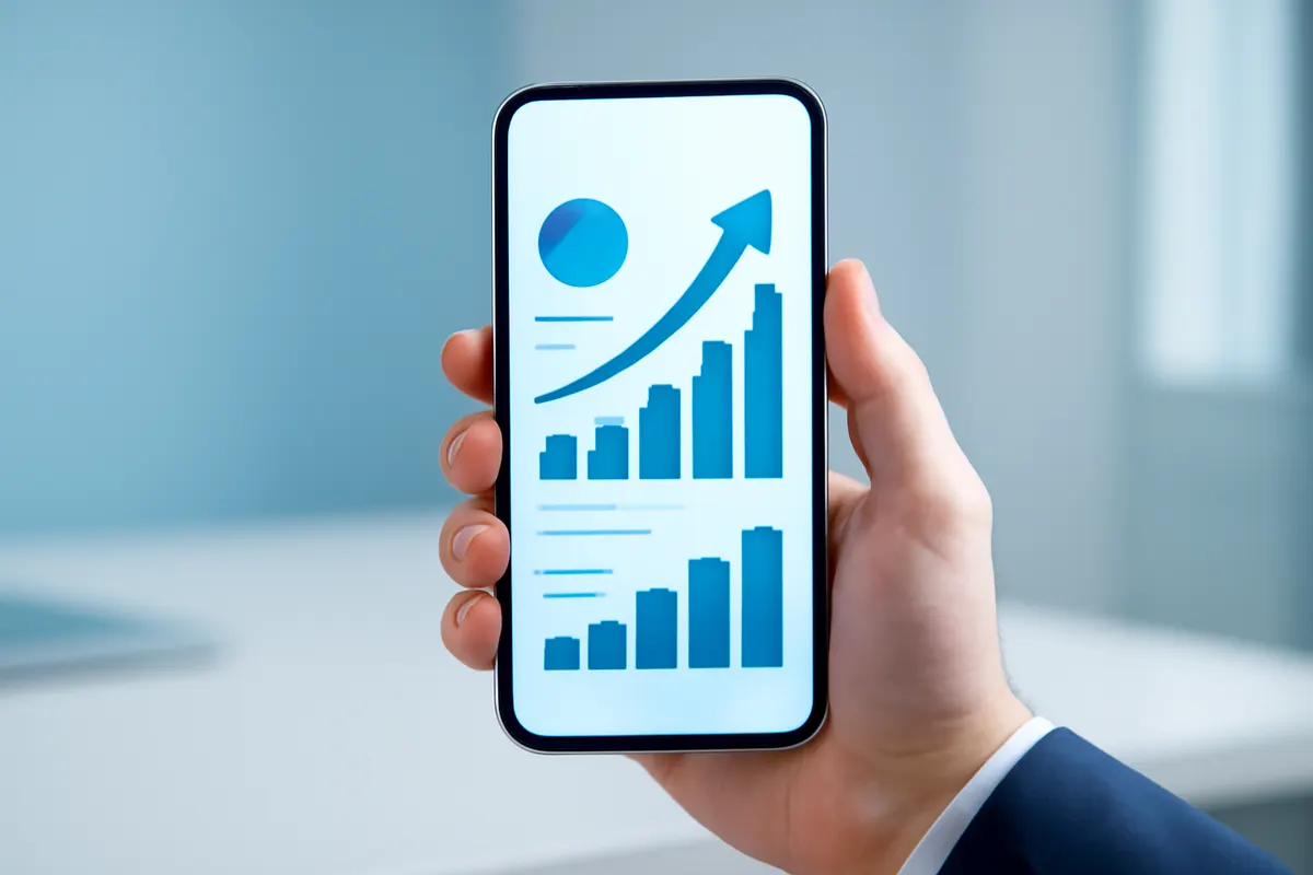 características da gestão de marketing digital de alta performance com gráficos de sucesso